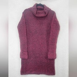 Stitchdrop Statement 2 Tone Roll Neck Sweater Dress in Tiktok | Womens Medium